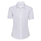 Russell Collection Ladies Short Sleeve Easy Care Oxford Shirt - White Size 6XL