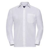 Russell Collection Long Sleeve Easy Care Poplin Shirt - White Size 4XL