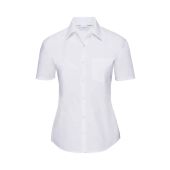 Russell Collection Ladies Short Sleeve Easy Care Poplin Shirt - White Size 4XL