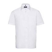 Russell Collection Short Sleeve Easy Care Cotton Poplin Shirt - White Size 4XL