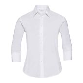 Russell Collection Ladies 3/4 Sleeve Easy Care Fitted Shirt - White Size XXL18