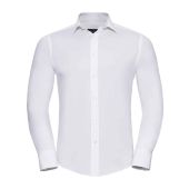 Russell Collection Long Sleeve Easy Care Fitted Shirt - White Size 4XL