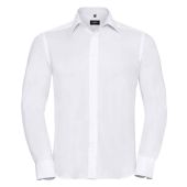 Russell Collection Long Sleeve Tailored Ultimate Non-Iron Shirt - White Size 19.5