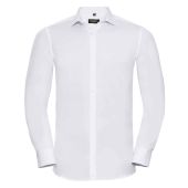 Russell Collection Long Sleeve Ultimate Stretch Shirt - White Size 4XL