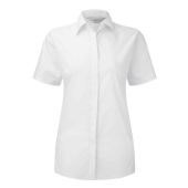 Russell Collection Ladies Short Sleeve Ultimate Stretch Shirt - White Size 4XL