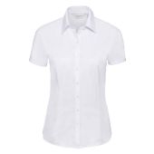 Russell Collection Ladies Short Sleeve Herringbone Shirt