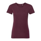 Russell Ladies Pure Organic T-Shirt - Burgundy Size XXL