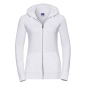 Russell Ladies Authentic Zip Hooded Sweatshirt - White Size XL