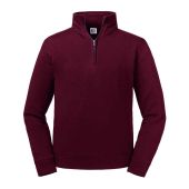 Russell Authentic Zip Neck Sweatshirt - Burgundy Size 4XL