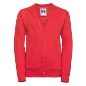 Russell Schoolgear Kids Sweat Cardigan - Bright Red Size 11-12