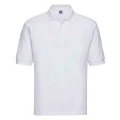 Russell Poly/Cotton Piqué Polo Shirt - White Size M