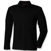 SF Men Long Sleeve Stretch Polo Shirt