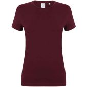 SF Ladies Feel Good Stretch T-Shirt - Burgundy Size XXL