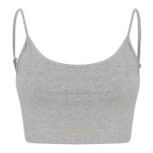 SF Ladies Sustainable Cropped Cami Vest Top - Heather Grey Size XXL