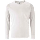 SOL'S Sporty Long Sleeve Performance T-Shirt - White Size 3XL