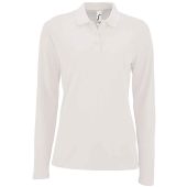 SOL'S Ladies Perfect Long Sleeve Piqué Polo Shirt - White Size 3XL