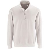 SOL'S Stan Contrast Zip Neck Sweatshirt - White Size 3XL