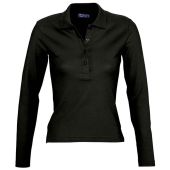 SOL'S Ladies Podium Long Sleeve Cotton Piqué Polo Shirt