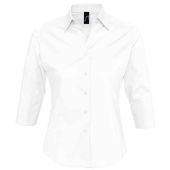 SOL'S Ladies Effect 3/4 Sleeve Fitted Shirt - White Size XXL