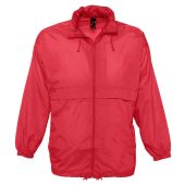 SOL'S Unisex Surf Windbreaker Jacket - Red Size XXL