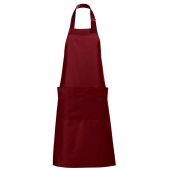 SOL'S Gala Long Bib Apron - Burgundy Size ONE