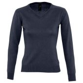 SOL'S Ladies Galaxy Cotton Acrylic V Neck Sweater - Navy Size XXL