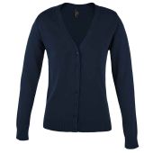 SOL'S Ladies Golden Cotton Acrylic V Neck Cardigan - Navy Size XXL