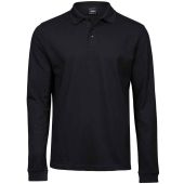 Tee Jays Luxury Stretch Long Sleeve Polo Shirt - Black Size 3XL