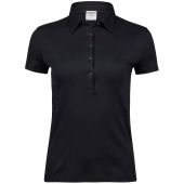 Tee Jays Ladies Pima Cotton Interlock Polo Shirt - Black Size XXL