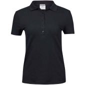 Tee Jays Ladies Luxury Stretch Polo Shirt - Black Size 3XL