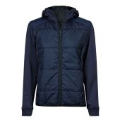 Tee Jays Ladies Hybrid-Stretch Hooded Jacket - Navy/Navy Size 3XL