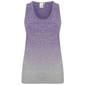 Tombo Ladies Seamless Fade Out Vest - Purple/Light Grey Marl Size L/XL