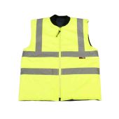 Warrior Phoenix Hi-Vis Reversible Bodywarmer - Fluorescent Yellow Size 3XL