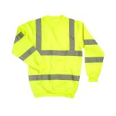 Warrior Hi-Vis Sweatshirt - Fluorescent Yellow Size 3XL