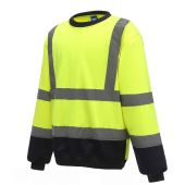 Yoko Hi-Vis Sweatshirt - Yellow/Navy Size 3XL