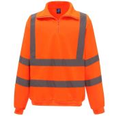 Yoko Hi-Vis Zip Neck Sweatshirt