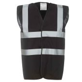 Yoko Hi-Vis Two Band and Braces Waistcoat - Black Size 3XL