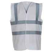 Yoko Hi-Vis Two Band and Braces Waistcoat - White Size 3XL