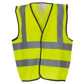 Yoko Kids Hi-Vis Two Band and Braces Waistcoat - Yellow Size L