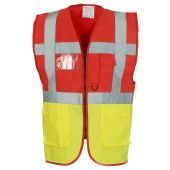 Yoko Executive Waistcoat - Red/Yellow Size S