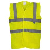 Yoko Top Cool Open Mesh Waistcoat - Yellow Size 3XL