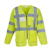 Yoko Hi-Vis Executive Long Sleeve Waistcoat - Yellow Size 3XL