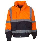 Yoko Hi-Vis Two Tone Bomber Jacket - Orange/Navy Size 3XL