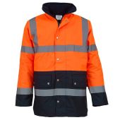 Yoko Hi-Vis Two Tone Motorway Jacket - Orange/Navy Size 3XL