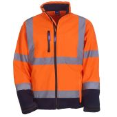 Yoko Hi-Vis Soft Shell Jacket - Orange/Navy Size 4XL