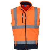 Yoko Hi-Vis Soft Shell Gilet - Orange/Navy Size 3XL