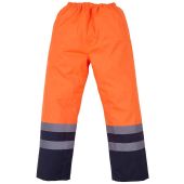 Yoko Hi-Vis Two Tone Waterproof Overtrousers