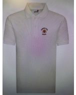 AC004B Kids White Poloshirt c/w embroidered Padbury logo