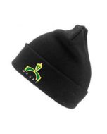 RC33 Black Beannie Hat c/w BRUFC Club badge